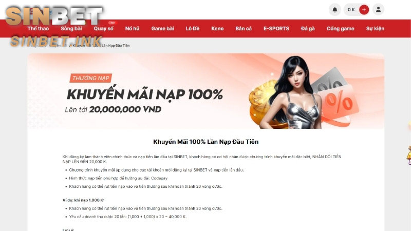 ĐĂNG NHẬP SINBET