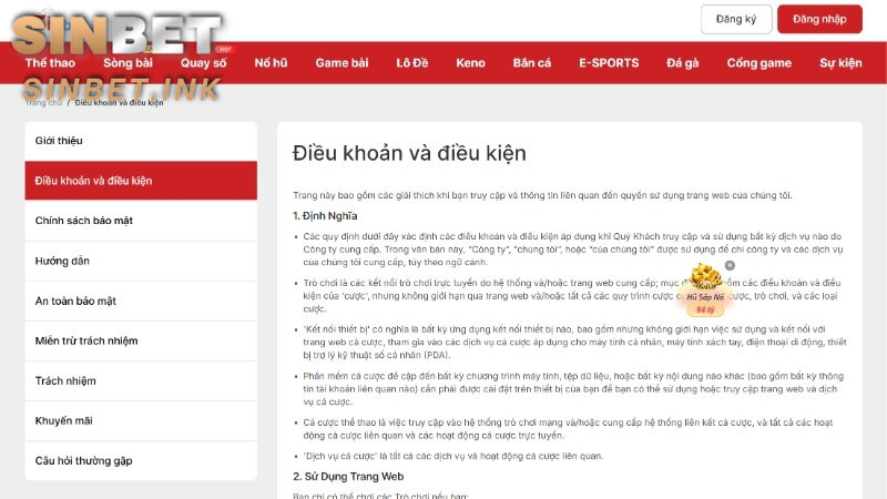CHÍNH SÁCH ĐIỀU KHOẢN TẠI SINBET RÕ RÀNG, CHI TIẾT 4 TÌM HIỂU CHUNG VỀ CHÍNH SÁCH ĐIỀU KHOẢN